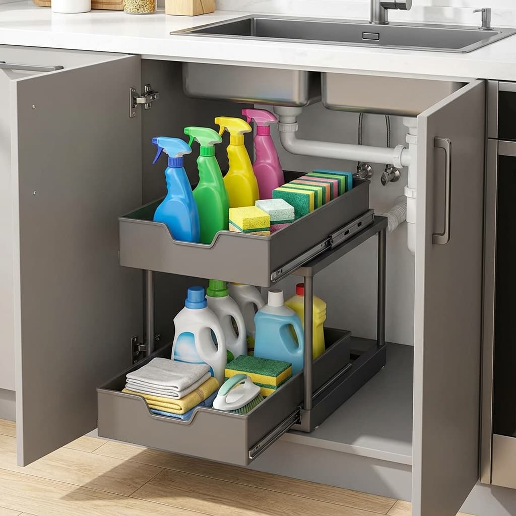 Under-Sink Sliding Organizer