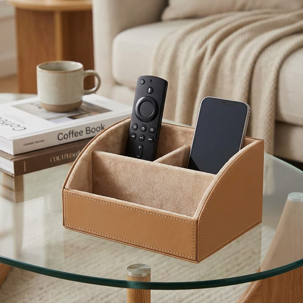 PU Leather Remote Organizer