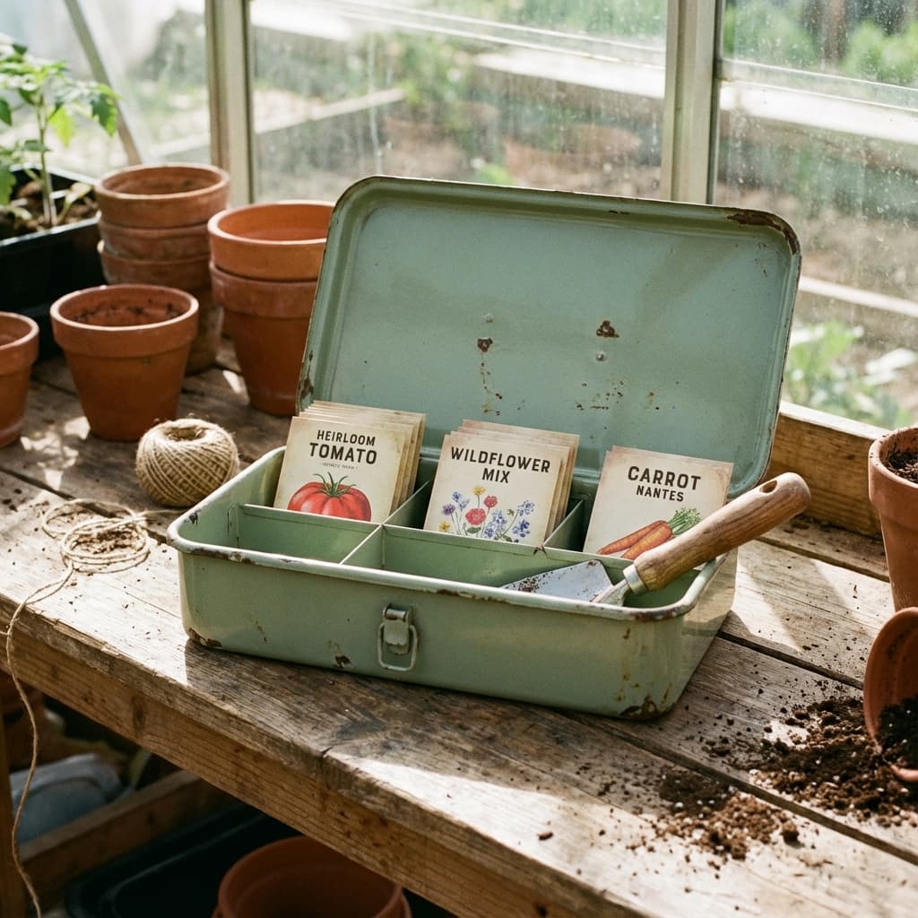 Seed & Tool Organizer Tin