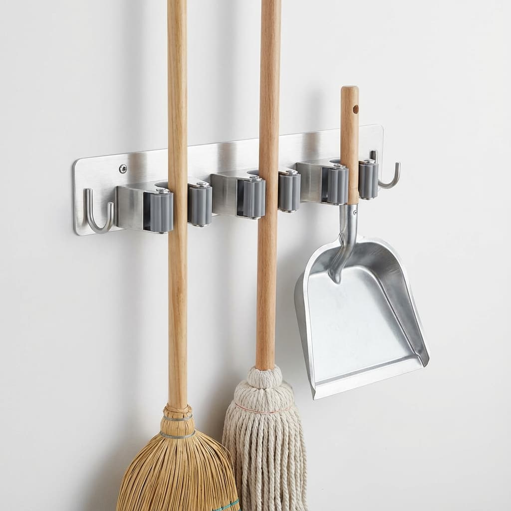 Wall-Mounted Mop & Broom Holder